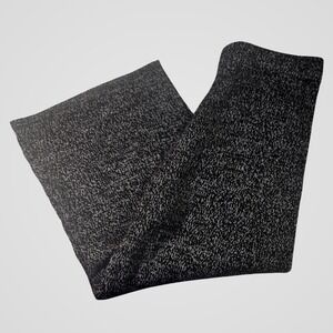 Brave Soul London Marled Knit Wide Leg Pants Black White Salt Pepper Medium